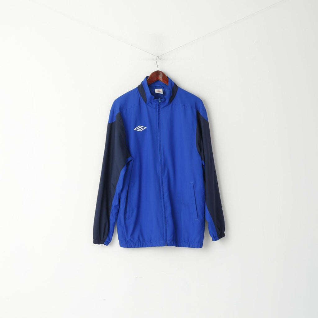 Umbro Hommes L Veste Bleu Indigo Activewear Zip Up Training Sport Track Top