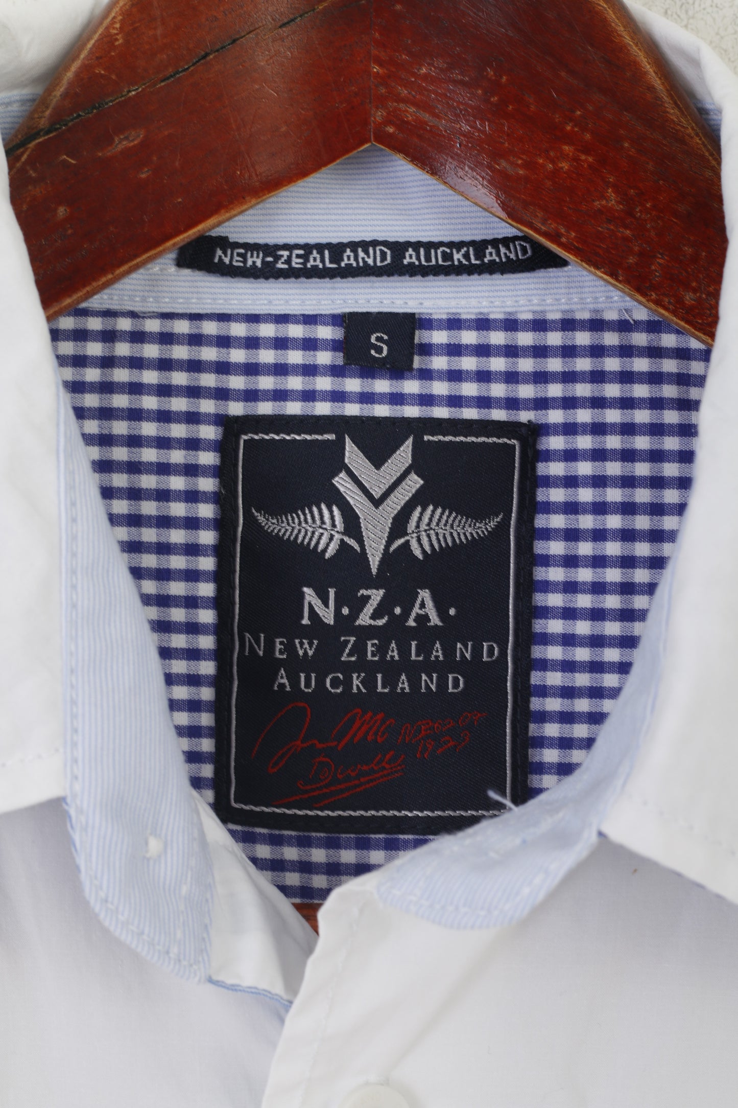 New Zealand Auckland Men S Casual Shirt White Cotton Embroidered South Island Top