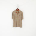 Paul &amp; Shark Yachting Homme XL Polo Beige Rayé Coton Italie Vintage Top