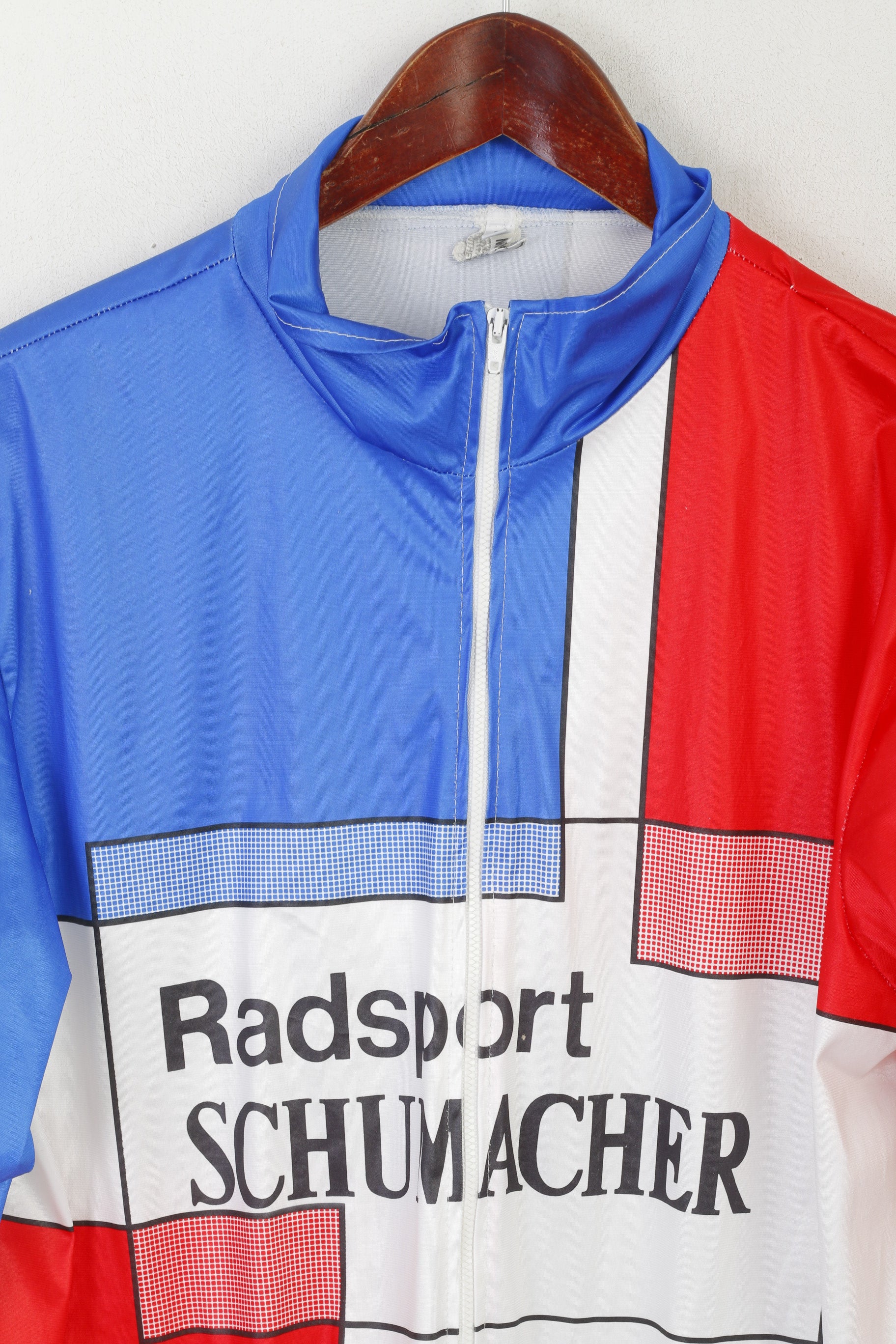 Schumacher Radsport Men 3 M Cycling Jacket Vintage Shiny Italy Full Zip Jersey Bike Top