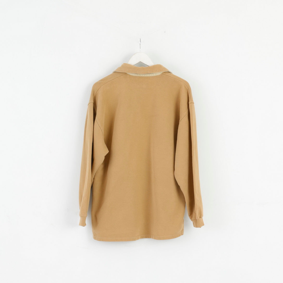 Peak Performance Sweat-shirt classique à col polo en coton camel pour hommes