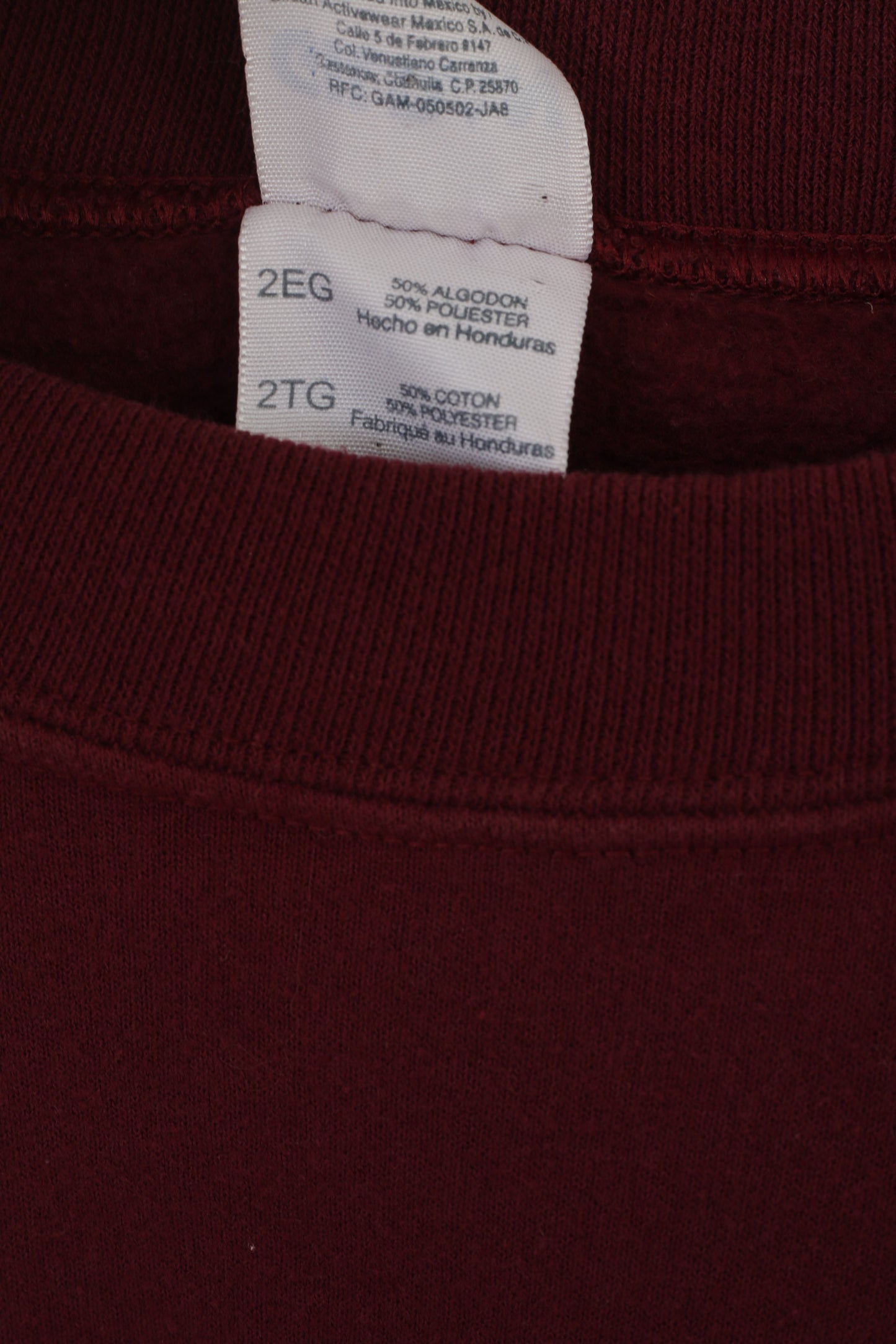 Gildan Men XXL Sweatshirt Maroon Cotton Cross Oversize Crewn Neck Top