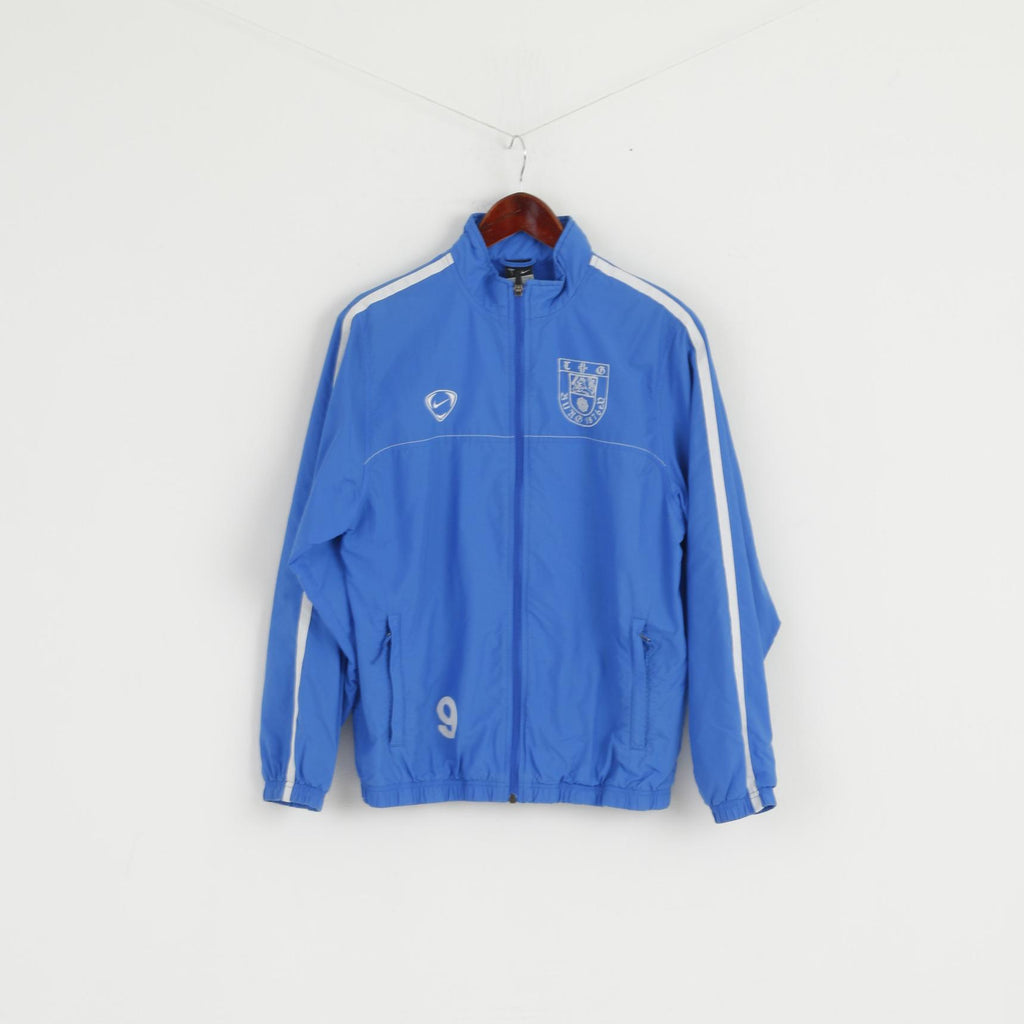 Nike Youth 164 - 176 Veste Bleu Nylon Activewear Training Sport Zip Up #9 Track Top