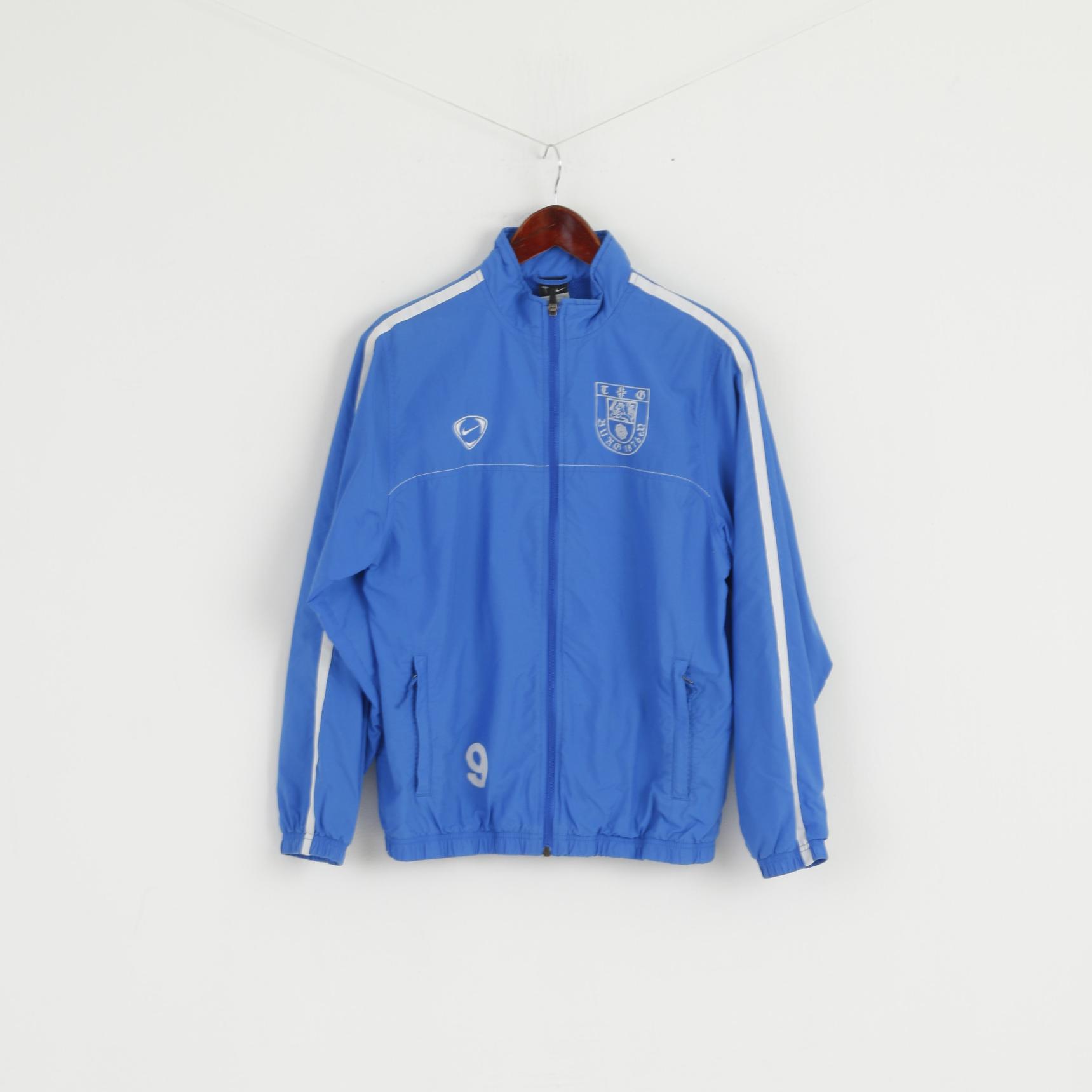 Nike Youth 164 - 176 Veste Bleu Nylon Activewear Training Sport Zip Up #9 Track Top