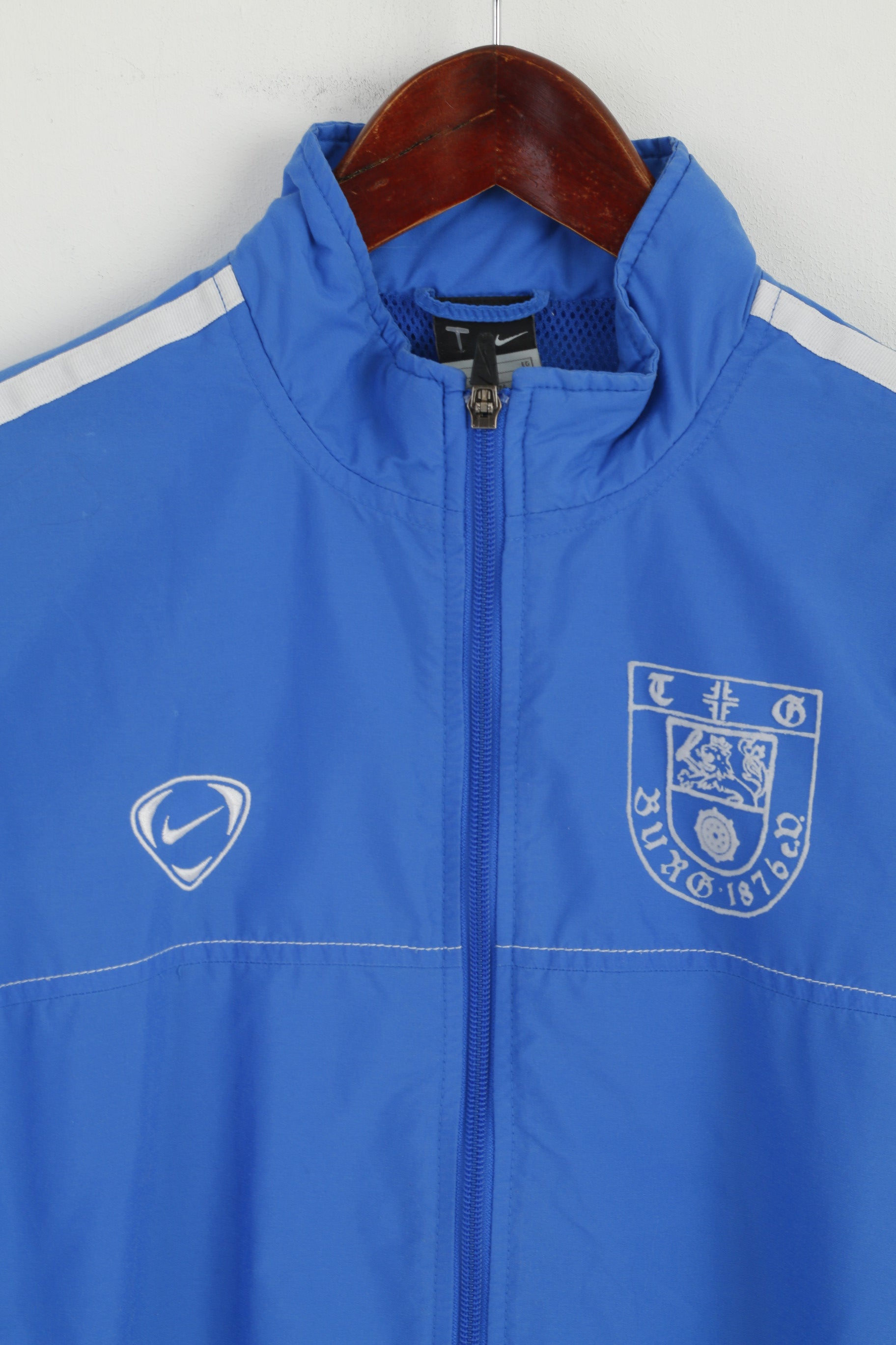 Nike Youth 164 - 176 Veste Bleu Nylon Activewear Training Sport Zip Up #9 Track Top