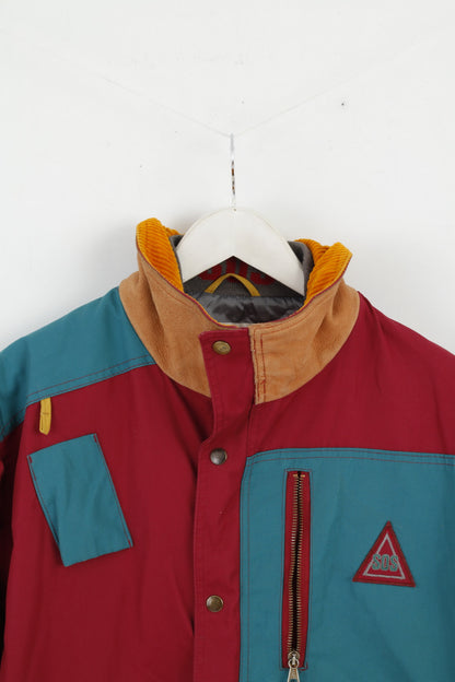SOS Redline Men S Jacket Bomber Vintage Cotton Blend Burgundy Zip Up Retro Top