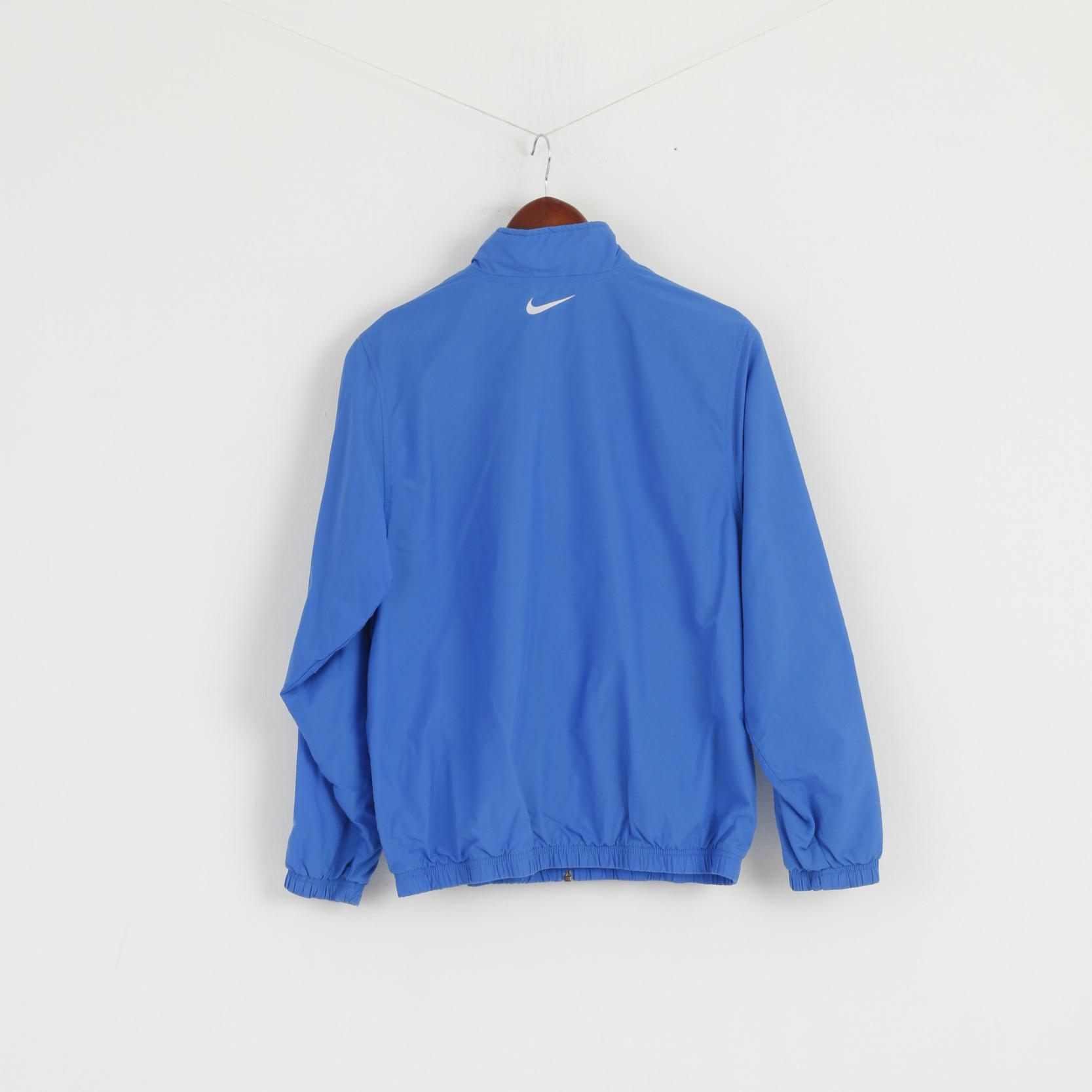 Nike Youth 164 - 176 Veste Bleu Nylon Activewear Training Sport Zip Up #9 Track Top