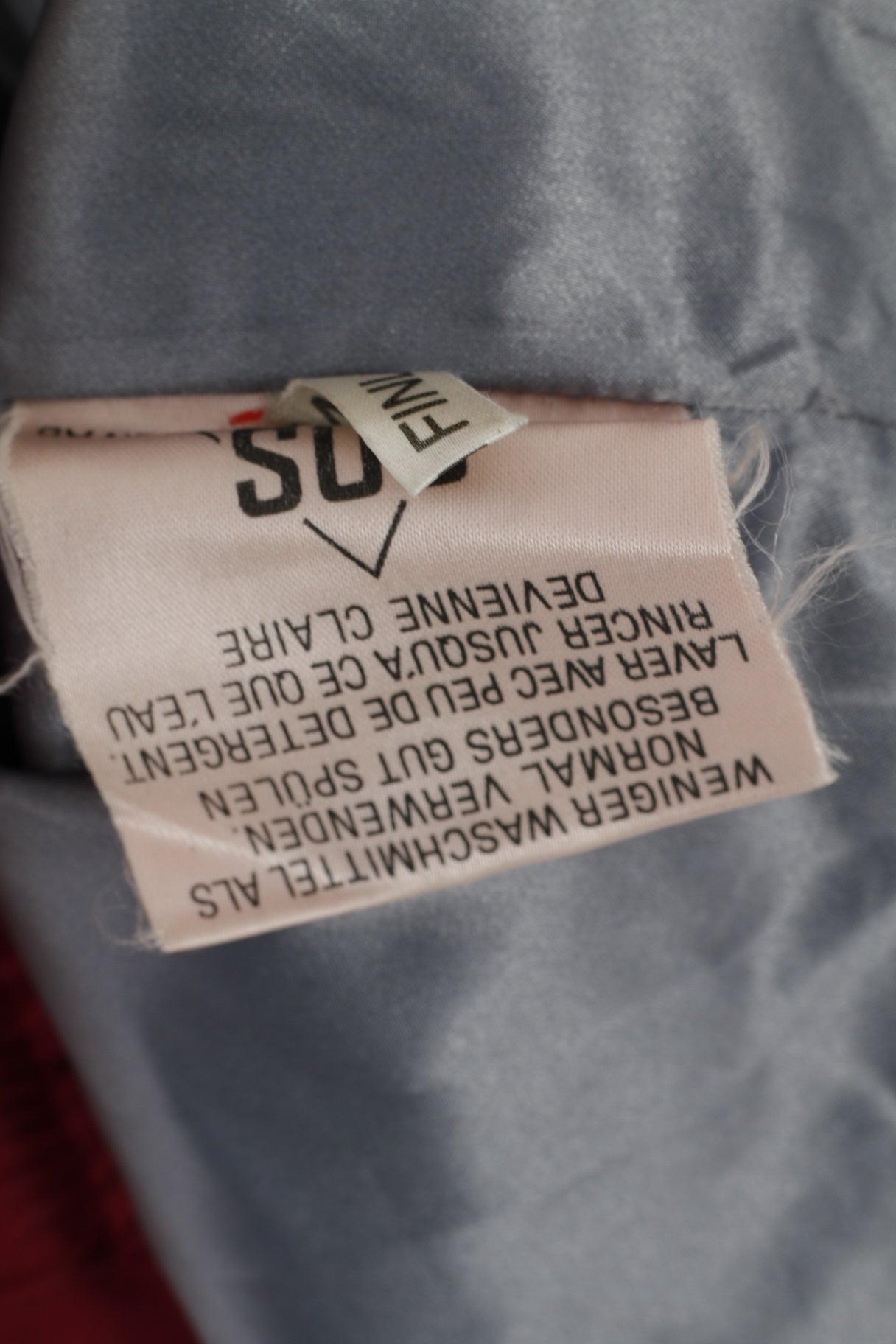 SOS Redline Veste Bomber Vintage en coton mélangé bordeaux avec fermeture éclair pour homme