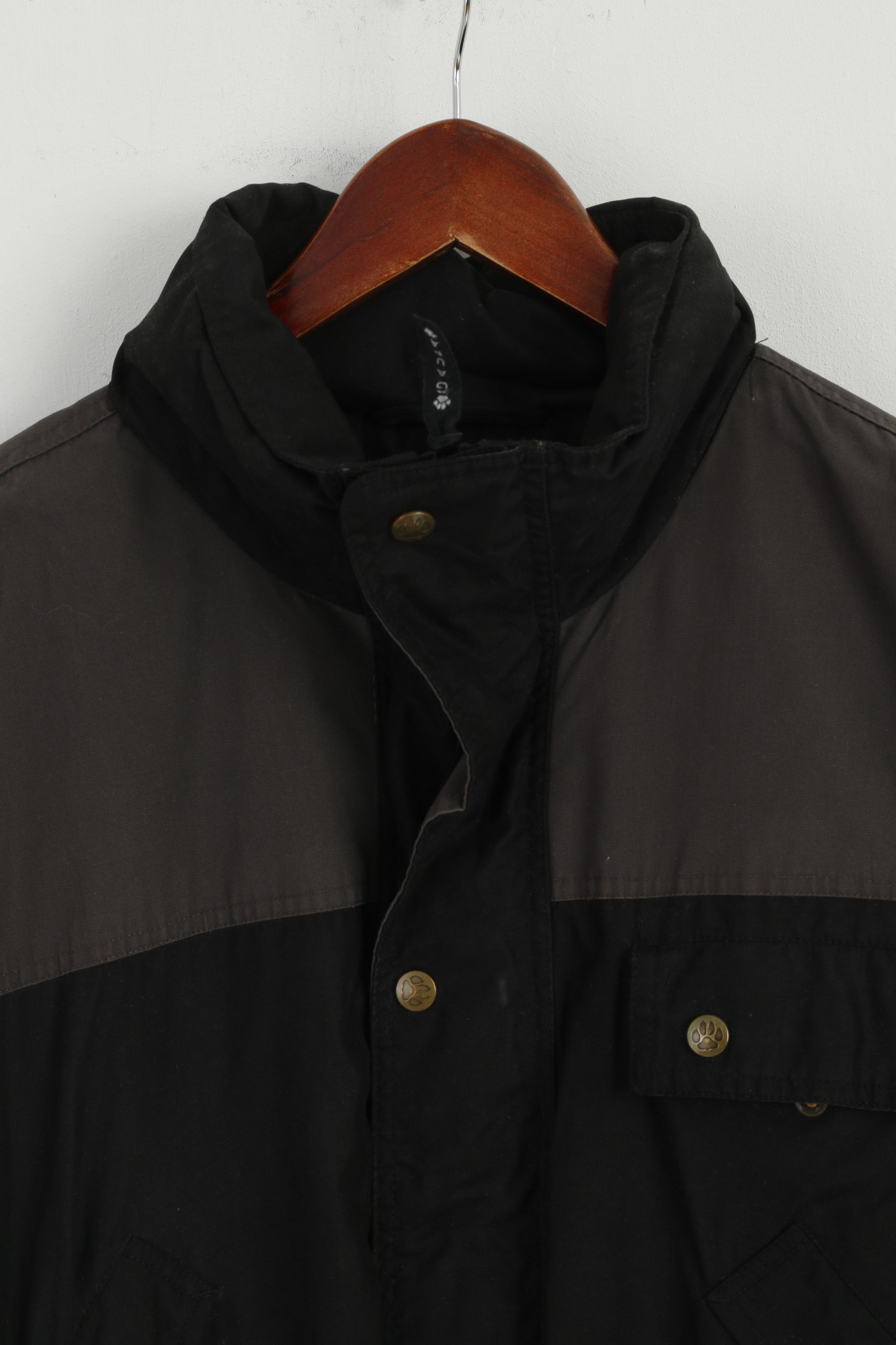 GAUPA Norway Men XXL Jacket Black Microfiber Hidden Hood Outdoor Mountain Top