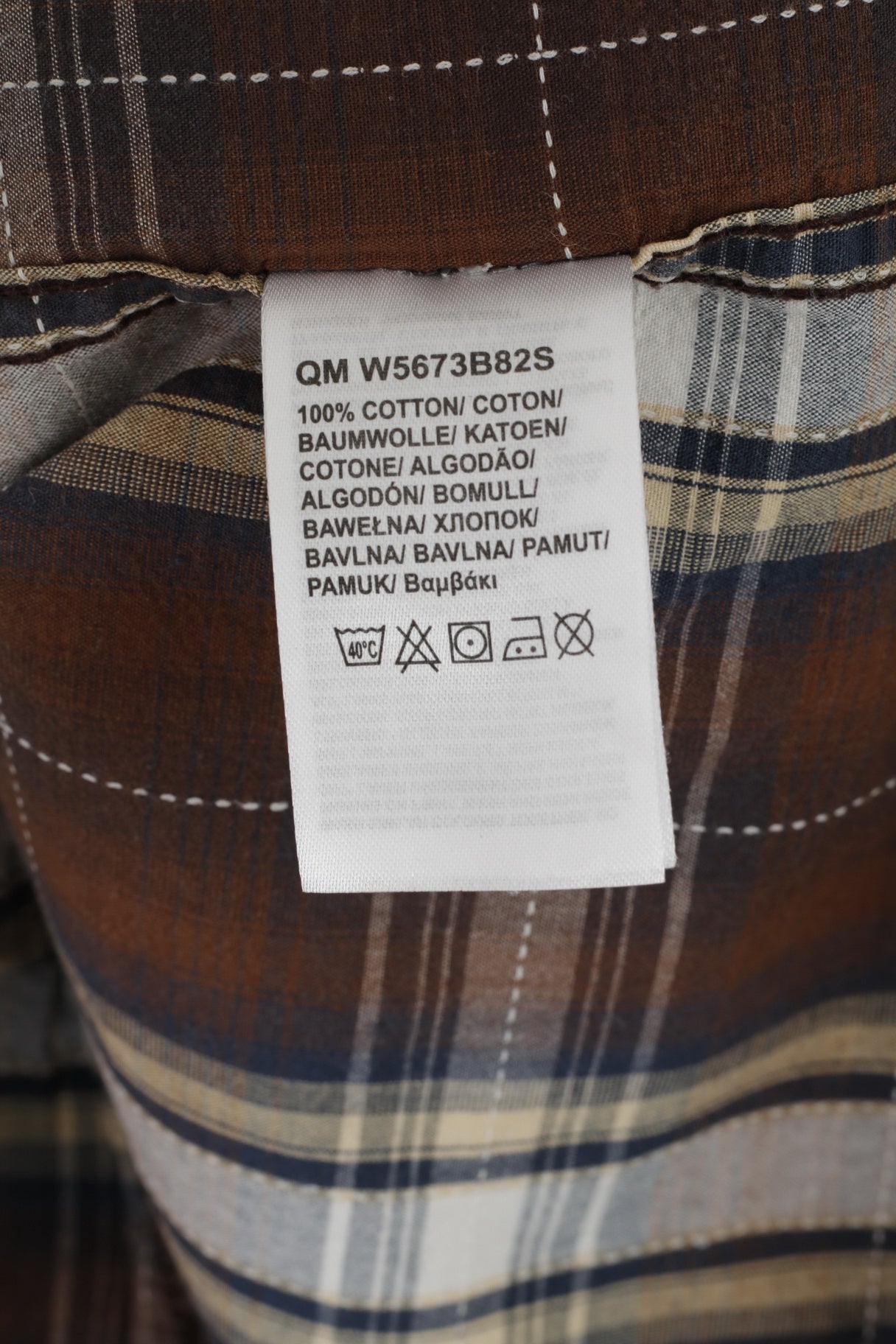 Wrangler Chemise décontractée pour homme en coton à carreaux marron Coupe décontractée