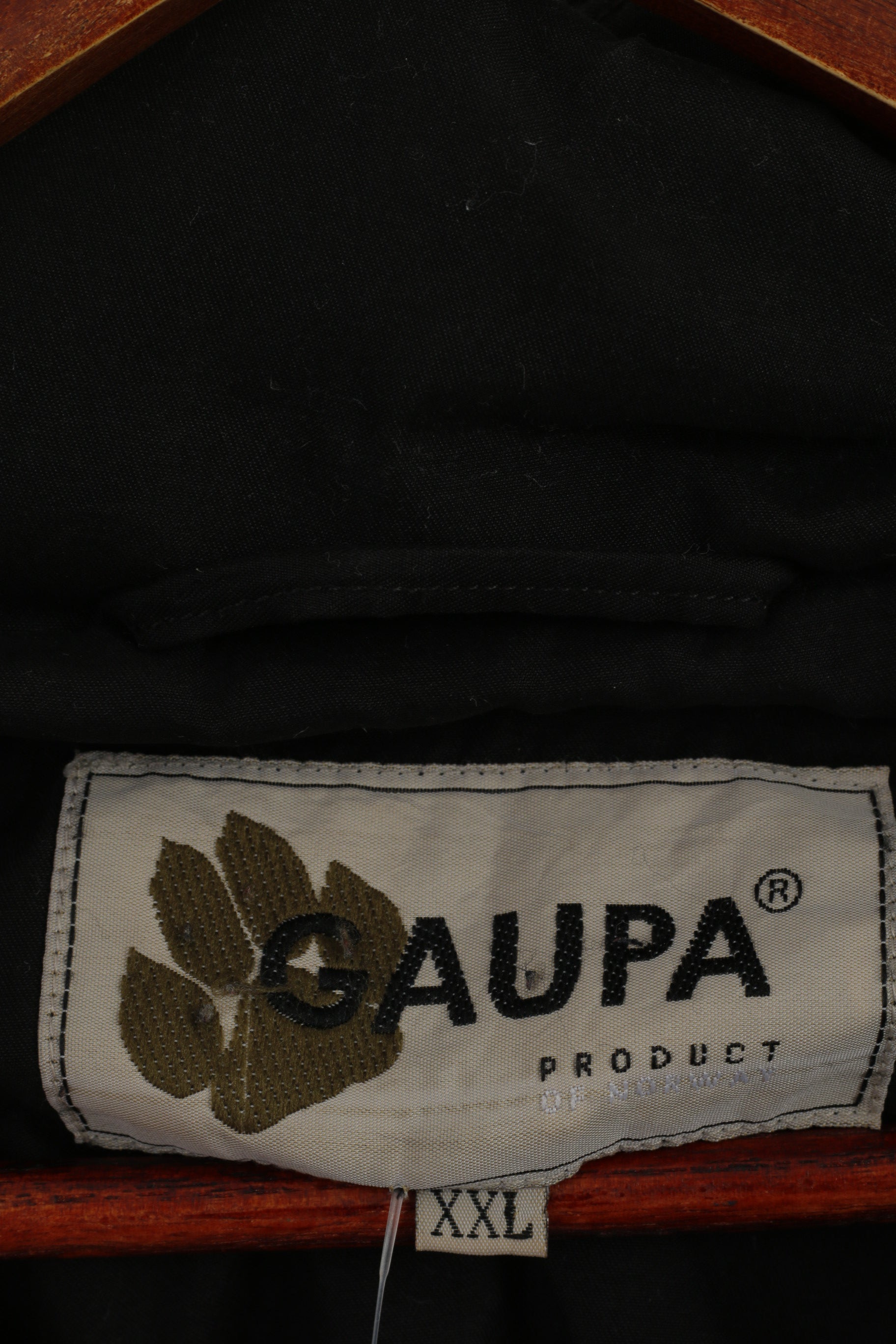 GAUPA Norway Men XXL Jacket Black Microfiber Hidden Hood Outdoor Mountain Top