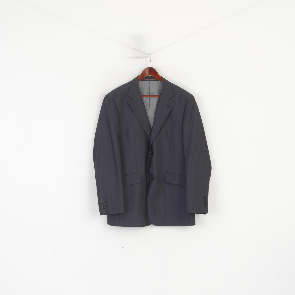 San Luca Uomo 54 44 Blazer Carbone Giacca monopetto vintage lucida con spalline