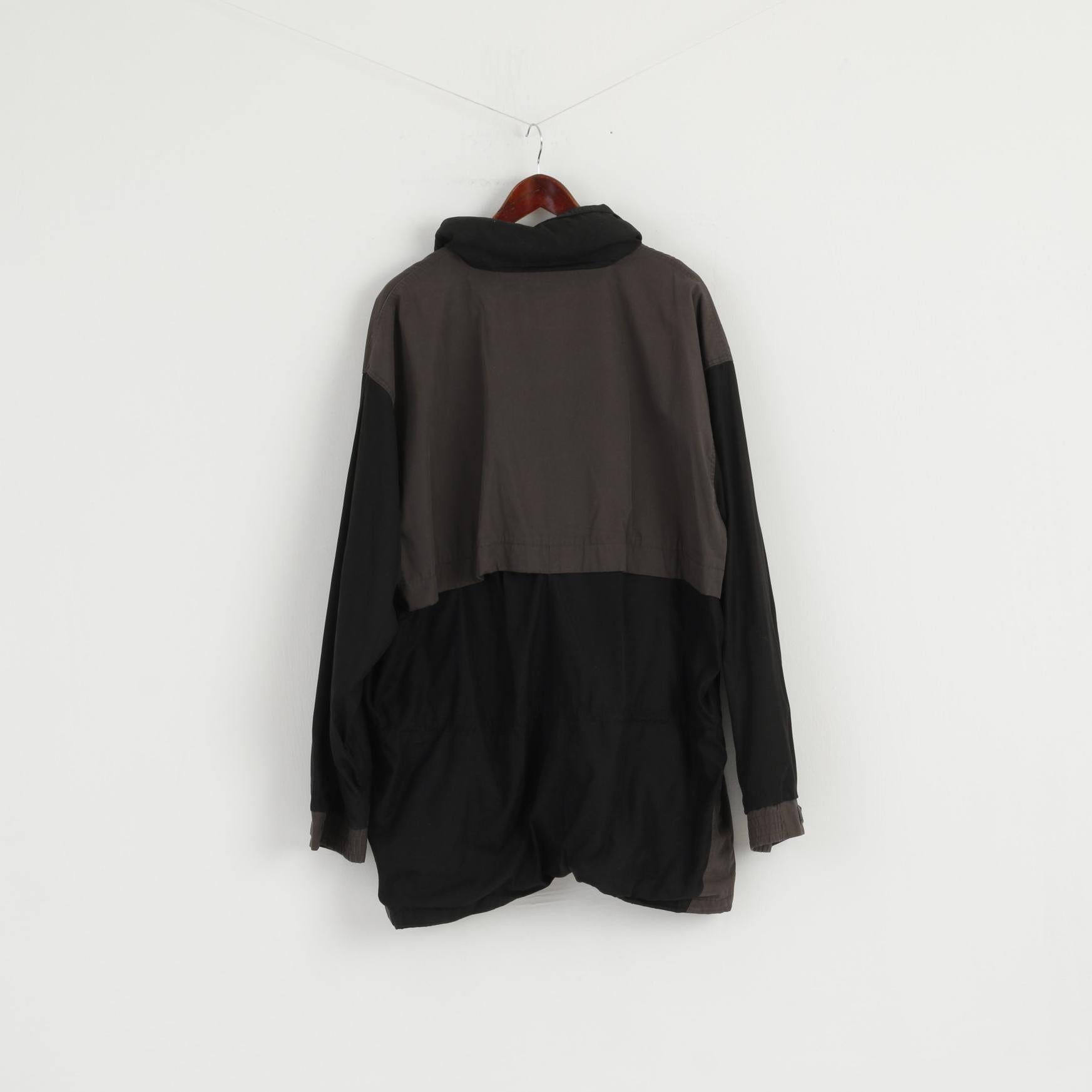 GAUPA Norway Men XXL Jacket Black Microfiber Hidden Hood Outdoor Mountain Top