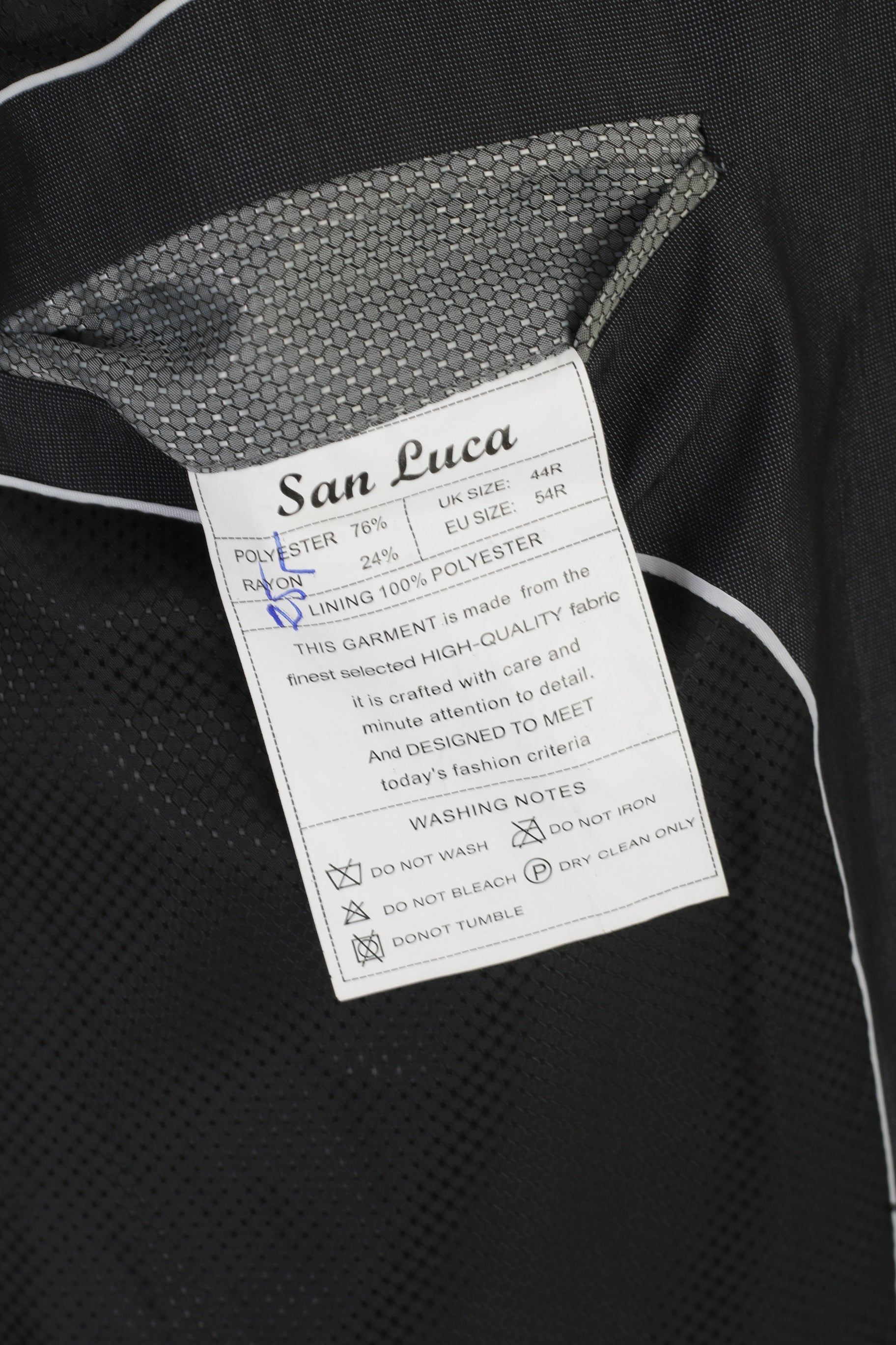 San Luca Uomo 54 44 Blazer Carbone Giacca monopetto vintage lucida con spalline