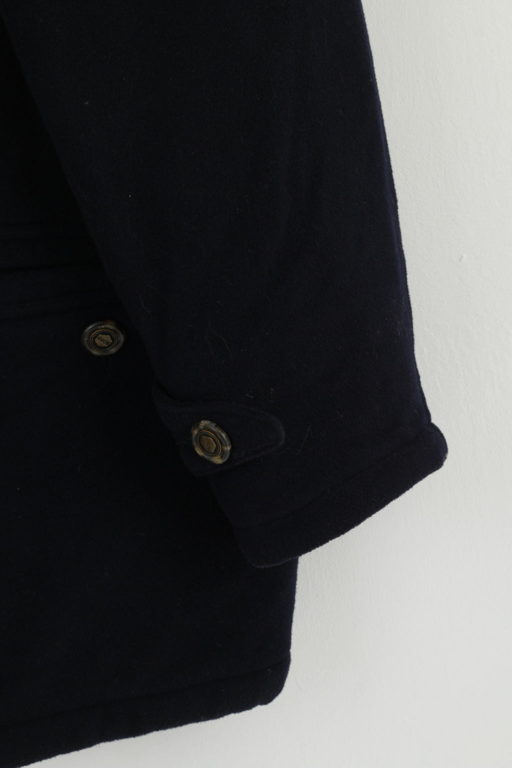 Hugo Boss Men 54 XL Jacket Navy Wool Cashmere Blend Vintage Made in Italy Coat