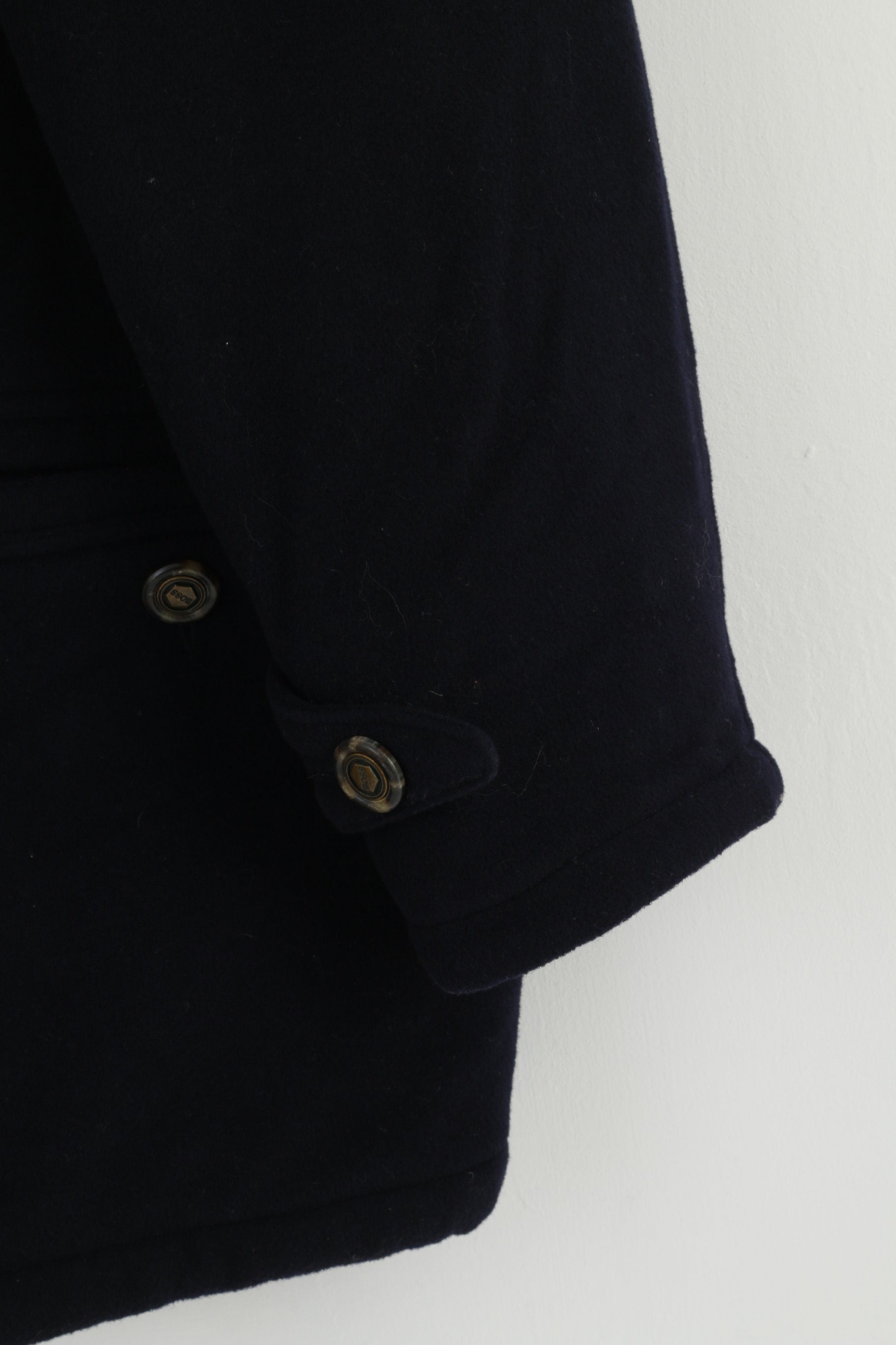 Hugo Boss Men 54 XL Jacket Navy Wool Cashmere Blend Vintage Made in Italy Coat