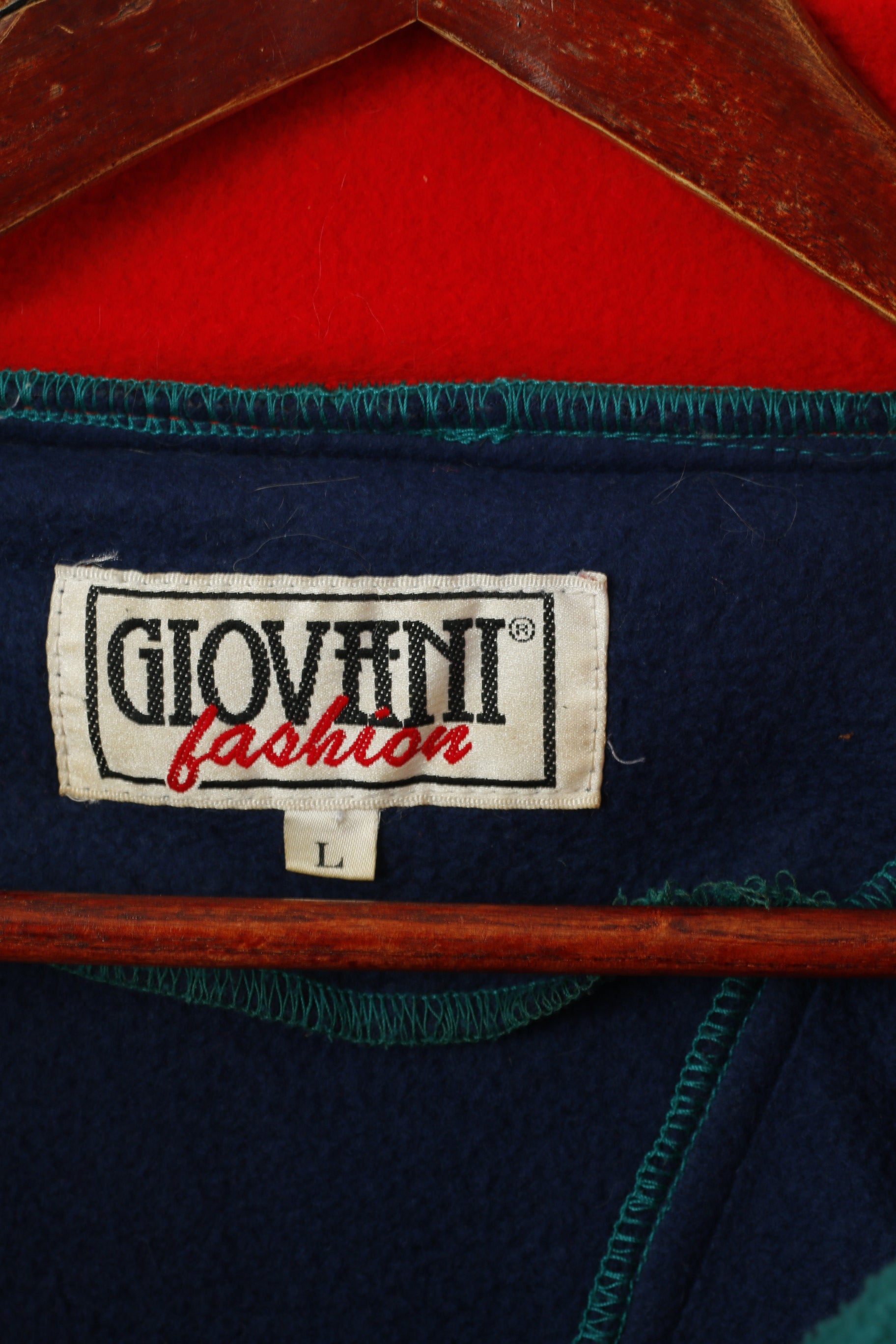 Giovani Hommes L Polaire Top Marine Vintage Pull Zip Cou Poches Oldschool Sweatshirt