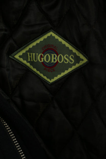 Hugo Boss Giacca Uomo 54 XL Navy Lana Misto Cashmere Cappotto Vintage Made in Italy