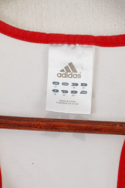 Canotta sportiva Adidas da donna 12 38 S in cotone bianco Londra 2012 GBR