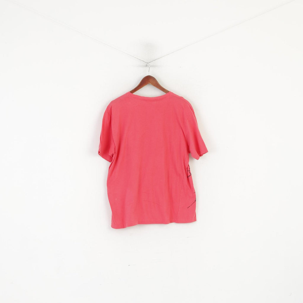 Abercrombie &amp; Fitch Hommes XL T-Shirt Rose Coton Graphique Vintage Tee Muscle Top