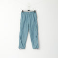 C&amp;A Hommes M Pantalons de survêtement Vert Nylon Imperméable Vintage Brillant Oldschool Pantalon Unisexe