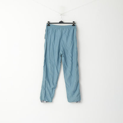 C&A Men M Sweatpants Green Nylon Waterproof Vintage Shiny Oldschool Unisex Trousers