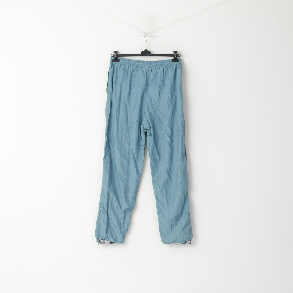 C&amp;A Hommes M Pantalons de survêtement Vert Nylon Imperméable Vintage Brillant Oldschool Pantalon Unisexe
