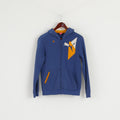 Puma Boys 164 14 Age Sweatshirt Blue Cotton Zip Up Hooded Logo Sportswear