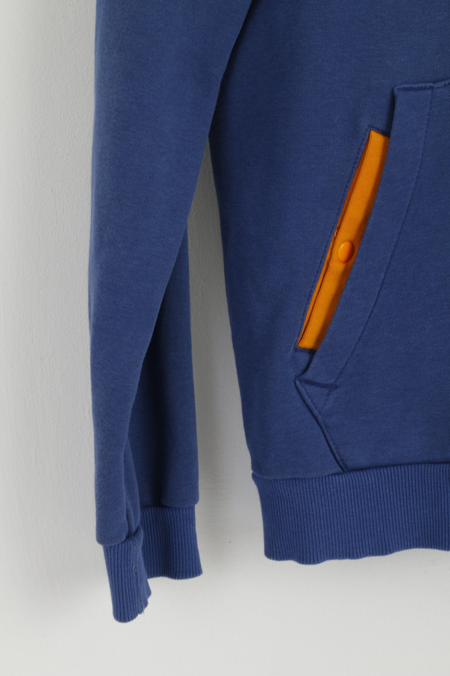 Puma Boys 164 14 Age Sweatshirt Blue Cotton Zip Up Hooded Logo Sportswear