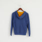 Puma Boys 164 14 Age Sweatshirt Blue Cotton Zip Up Hooded Logo Sportswear