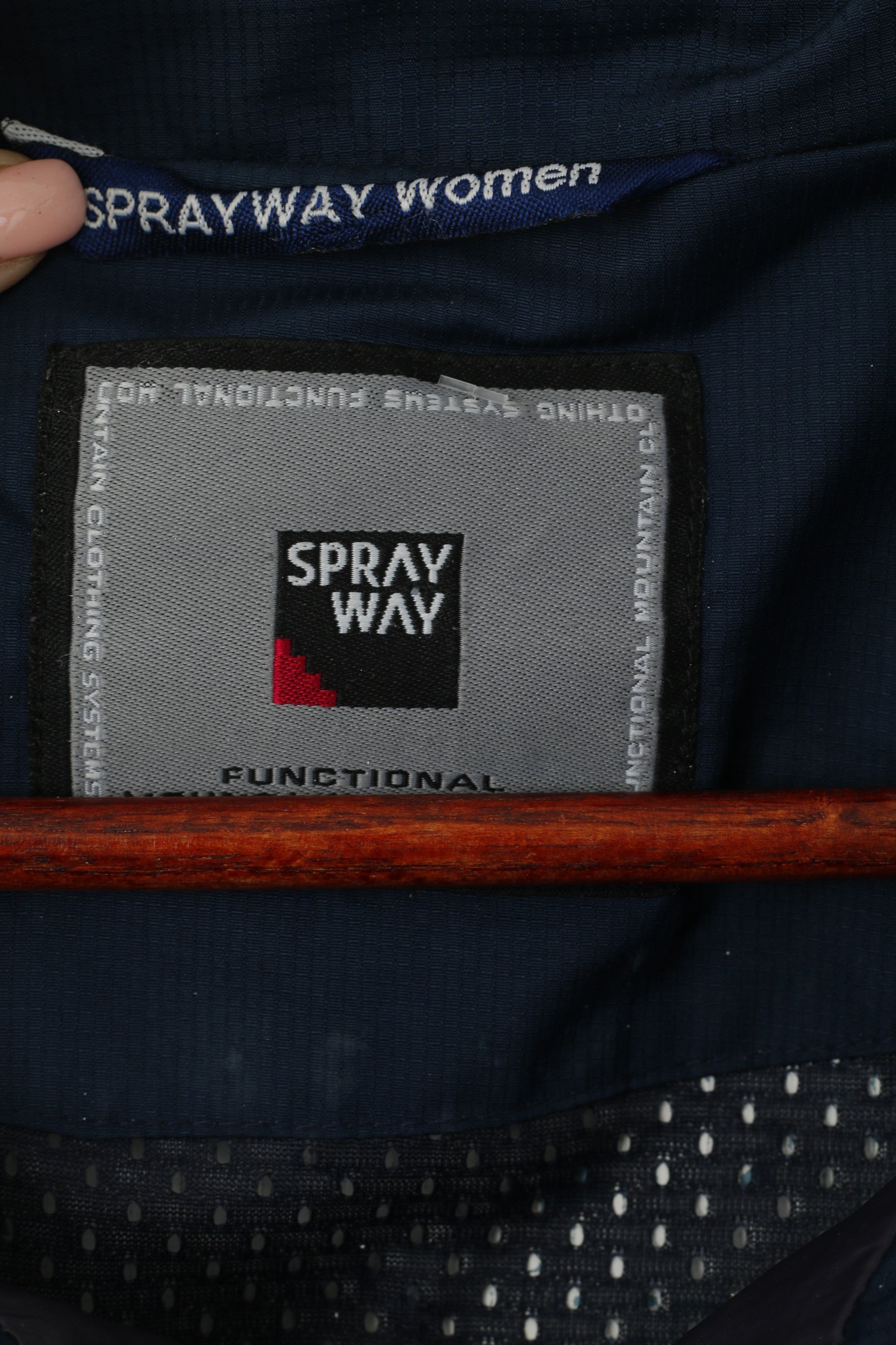 Giacca Sprayway da donna L blu Outdoor Riva 364 con cappuccio da escursionismo Active con cerniera