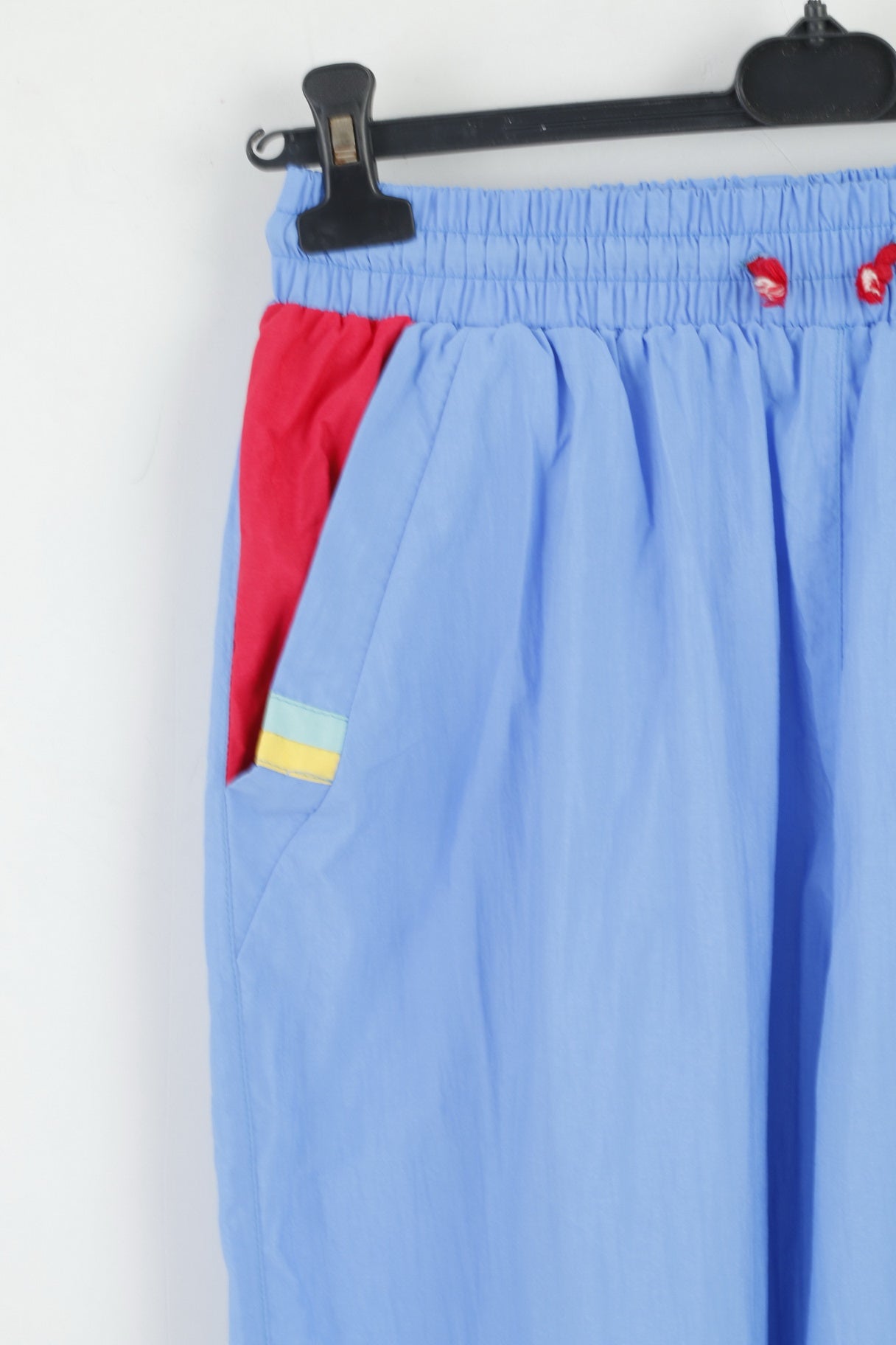 Vintage Womens M Trousers Blue Retro Lightweight Pockets Active Bottoms