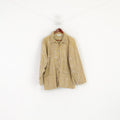 Flashback Veste XXL Femme Beige Boho Brodé Vintage Boutonné Haut en Coton
