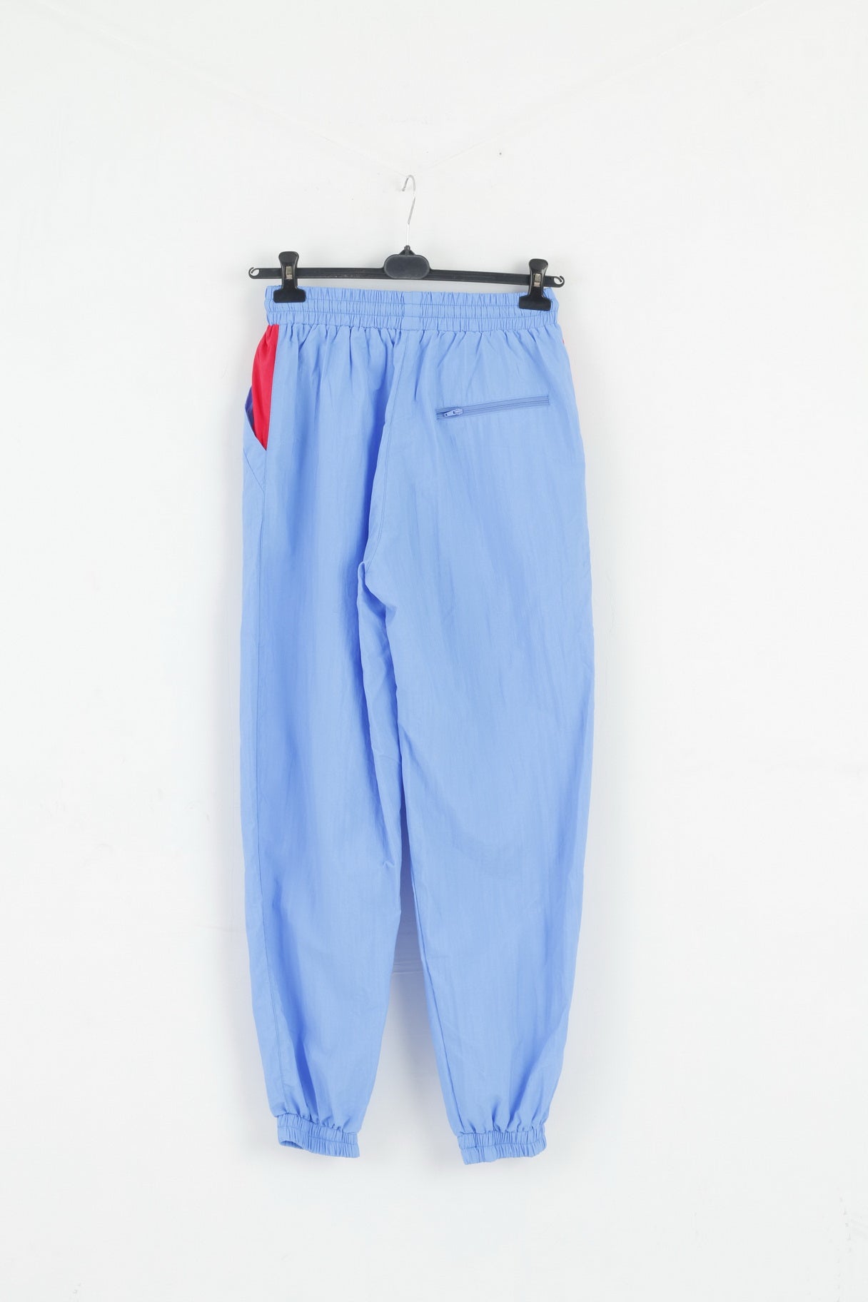 vintage Femmes M Pantalon Bleu Rétro Poches légères Bas actifs