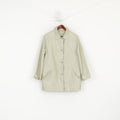 Goldix Femmes 22 XXL Manteau Or Brillant Coton Wax Simple Boutonnage Haut Rétro