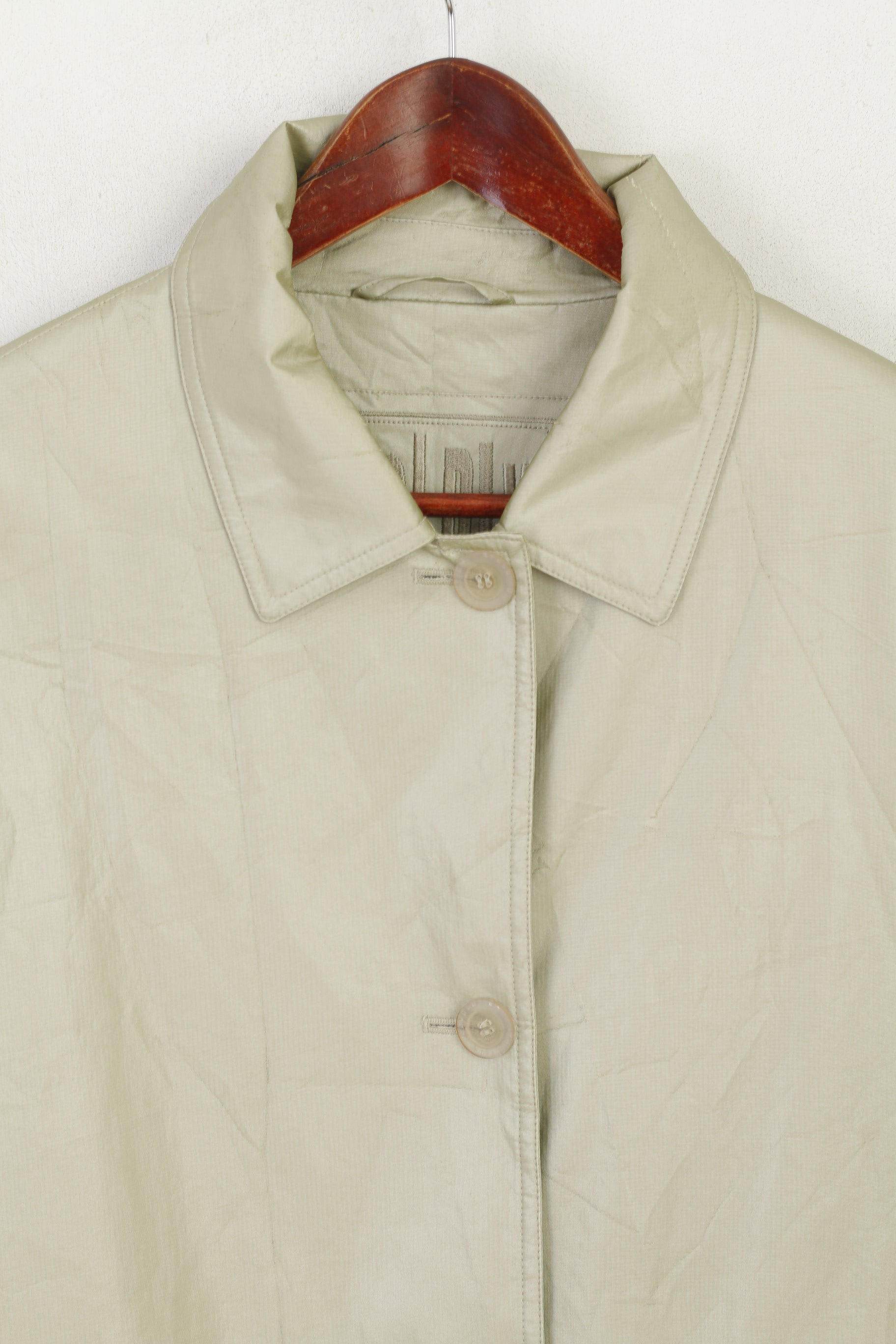 Goldix Femmes 22 XXL Manteau Or Brillant Coton Wax Simple Boutonnage Haut Rétro