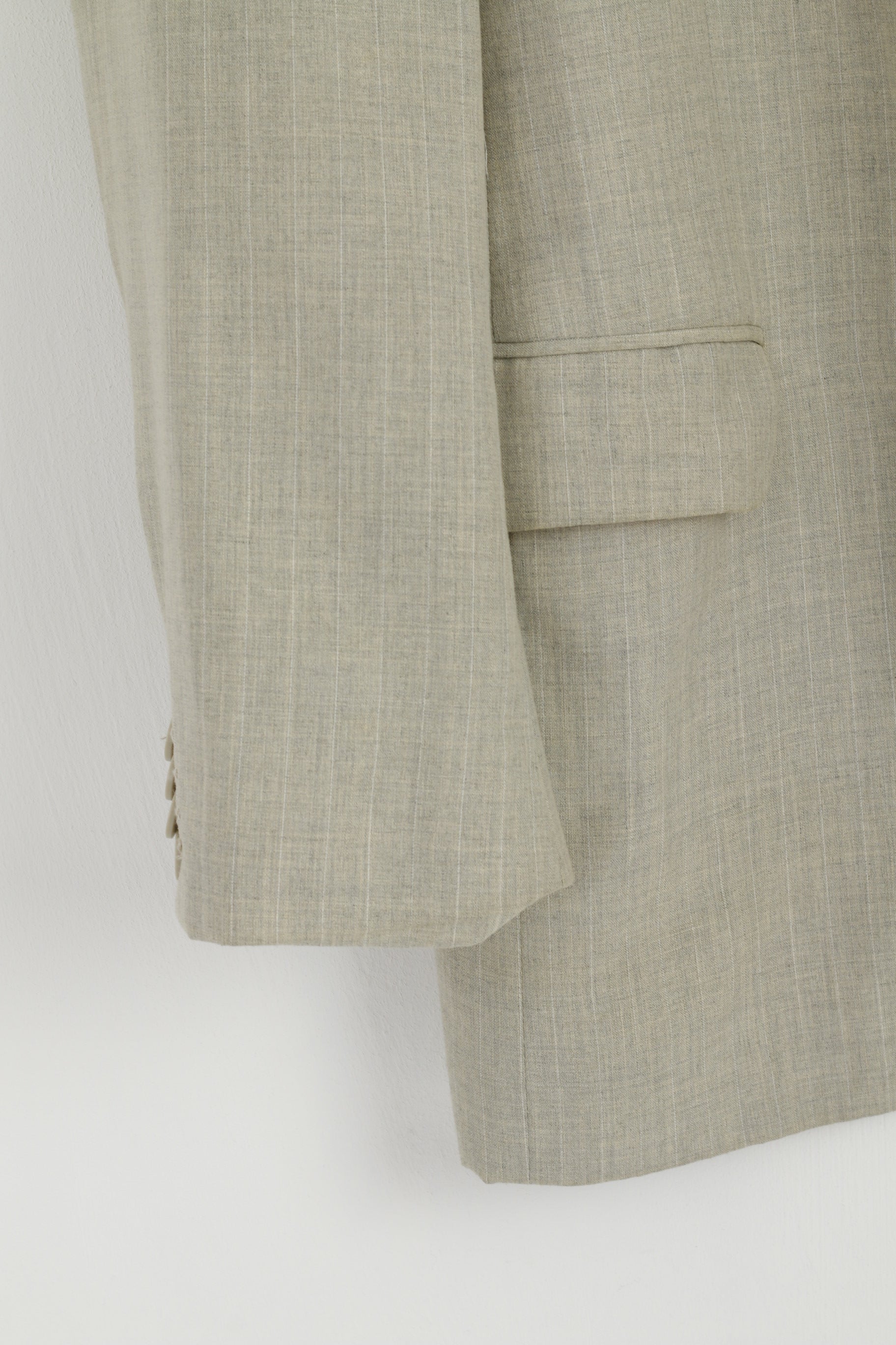 Berto Lucci Uomo 48 Blazer Grigio Giacca monopetto con spalline Milano