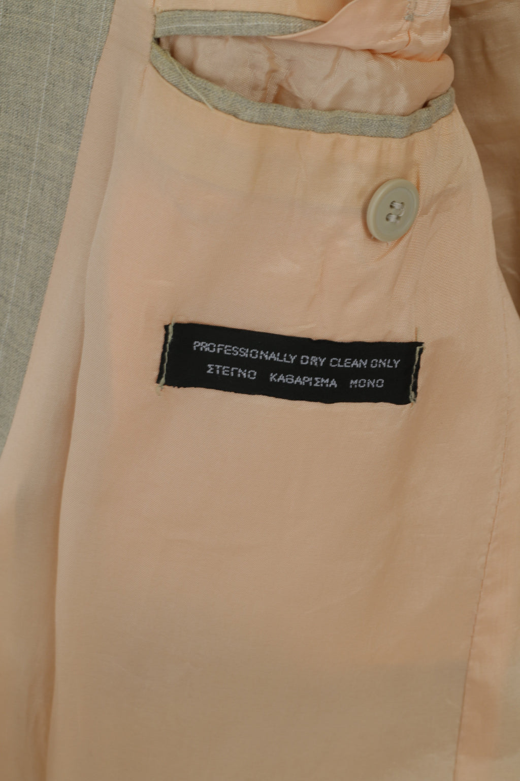 Berto Lucci Uomo 48 Blazer Grigio Giacca monopetto con spalline Milano