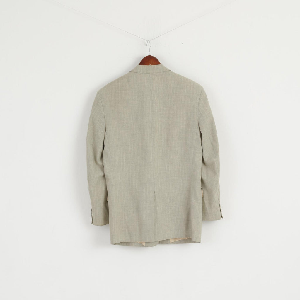 Berto Lucci Uomo 48 Blazer Grigio Giacca monopetto con spalline Milano