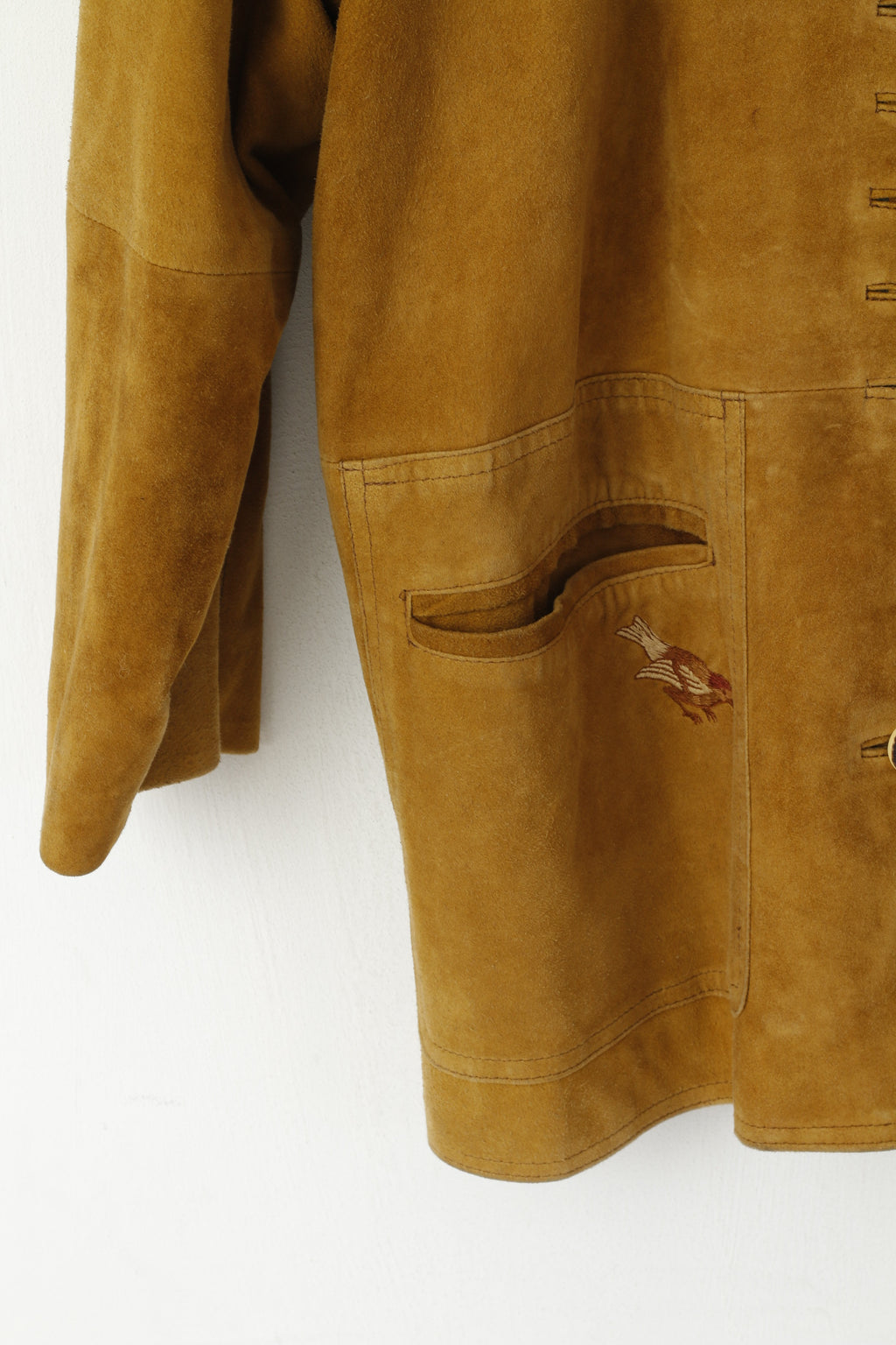 Ledermüller Solingen Women 40 Jacket Camel Leather Suede Single Breasted Bavaria Top