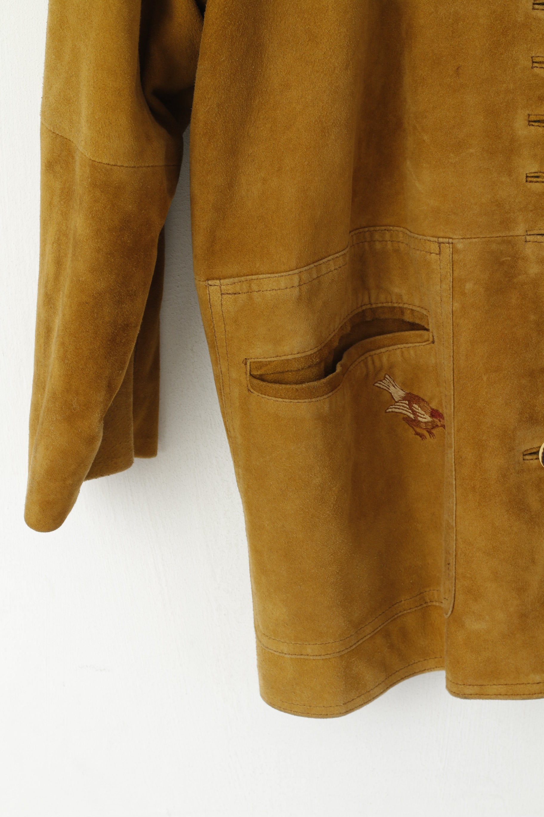 Ledermüller Solingen Women 40 Jacket Camel Leather Suede Single Breasted Bavaria Top