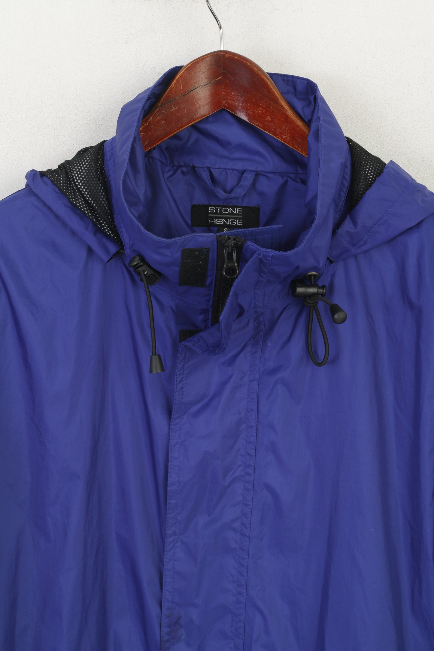 StoneHenge Men S Jacket Purple Nylon Waterproof Hooded Full Zip Windbreaker Top