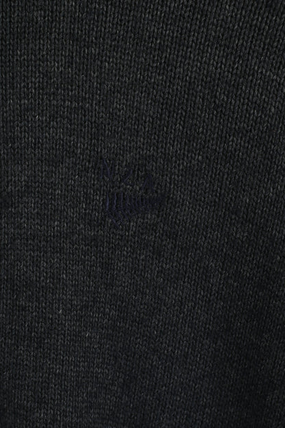 New Zealand Auckland Men M Jumper Grey Full Zipper Nylon Exclusive Sweater Top