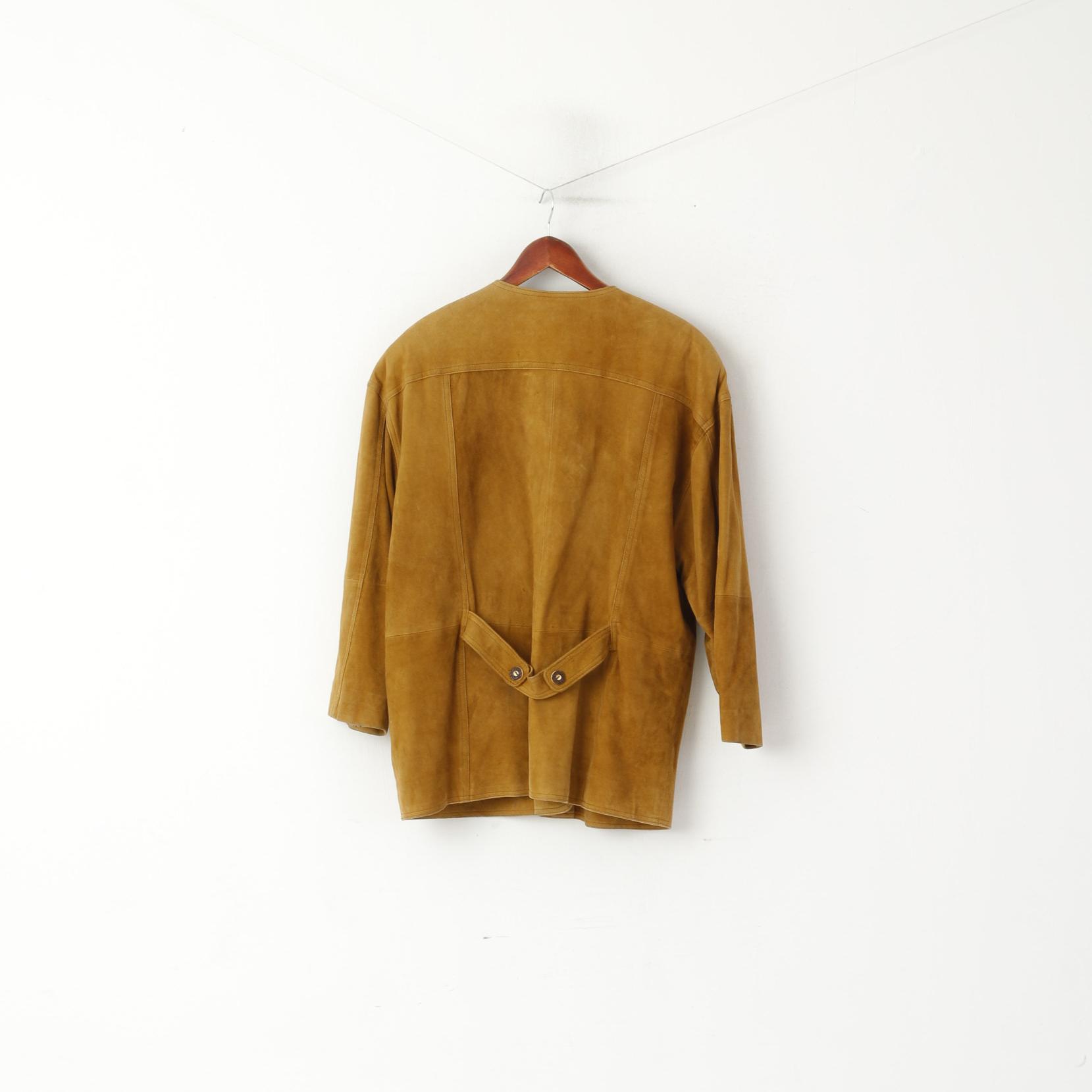 Ledermüller Solingen Women 40 Jacket Camel Leather Suede Single Breasted Bavaria Top