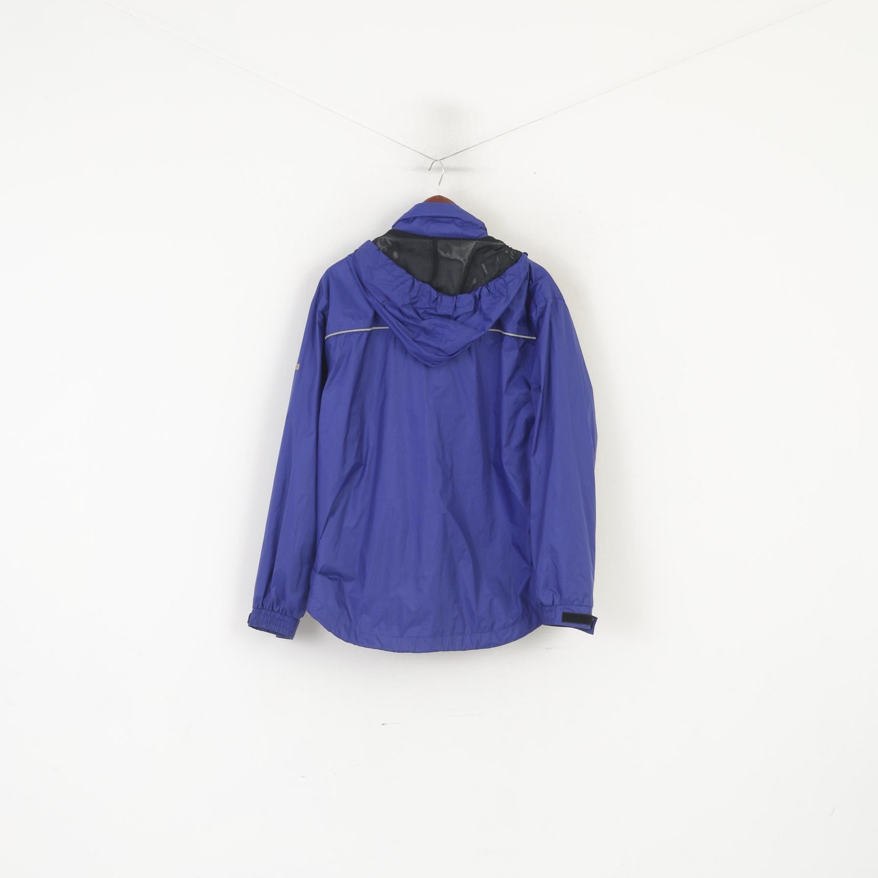 StoneHenge Veste pour homme en nylon violet imperméable à capuche avec fermeture éclair complète