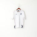 Umbro Homme XXL Polo Blanc Coton National Angleterre Football Team Top