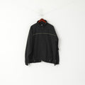 Gaupa Hommes XL (XXL) Veste Noir Coupe-Vent Léger Full Zip Outdoor Top