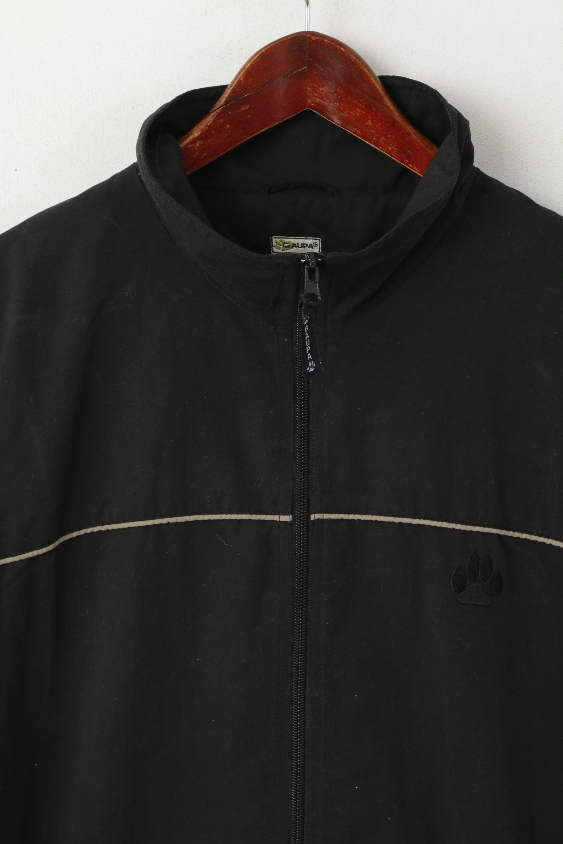 Gaupa Hommes XL (XXL) Veste Noir Coupe-Vent Léger Full Zip Outdoor Top