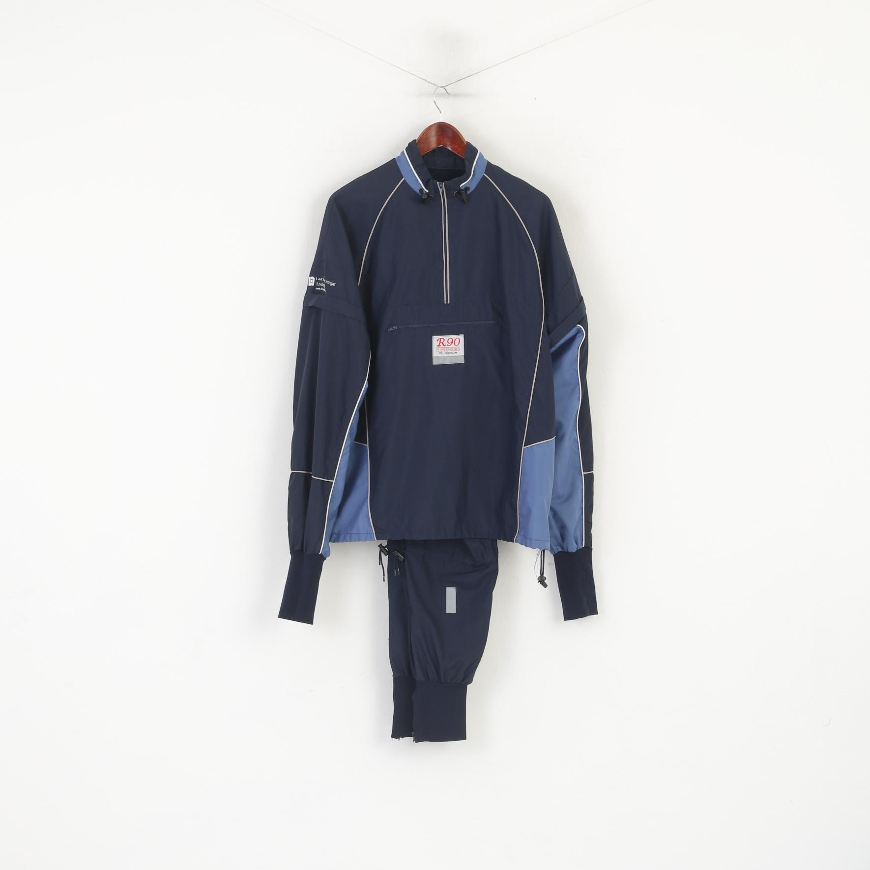 Dobsom Donna L Tuta Navy Sport R-90 Pantaloni leggeri Giacca da corsa Set