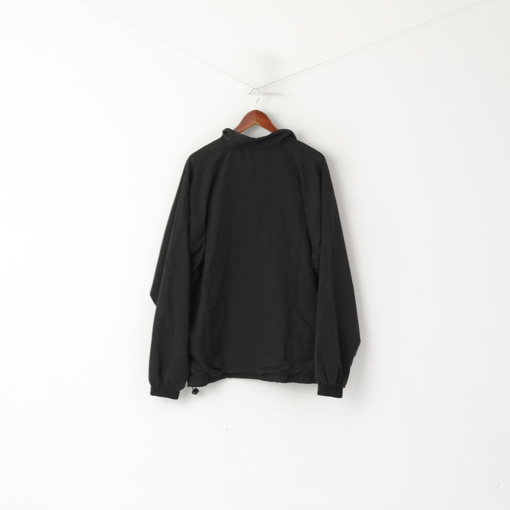 Gaupa Hommes XL (XXL) Veste Noir Coupe-Vent Léger Full Zip Outdoor Top